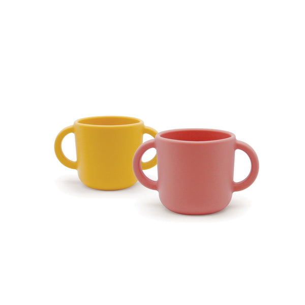 Silicone Training Cup Set - Mimosa / Coral