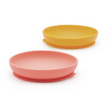 Silicone Suction Plate Set - Mimosa / Coral