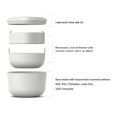 1250ml Lunch Set with heat-safe inserts - Blush