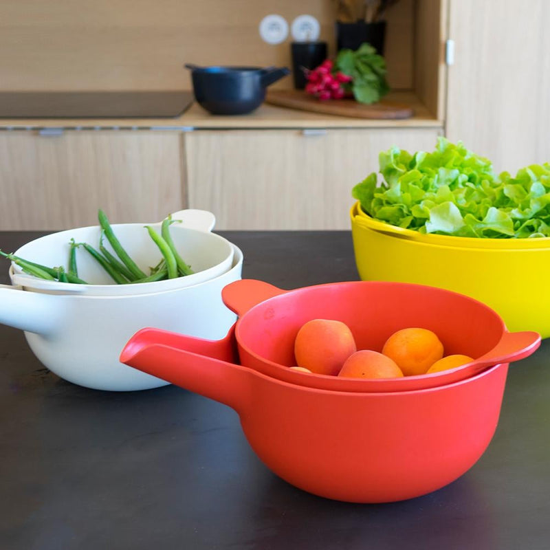 Small Mixing Bowl and Colander Set Tomato