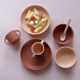 Silicone Suction Plate Set - Blush / Terracotta